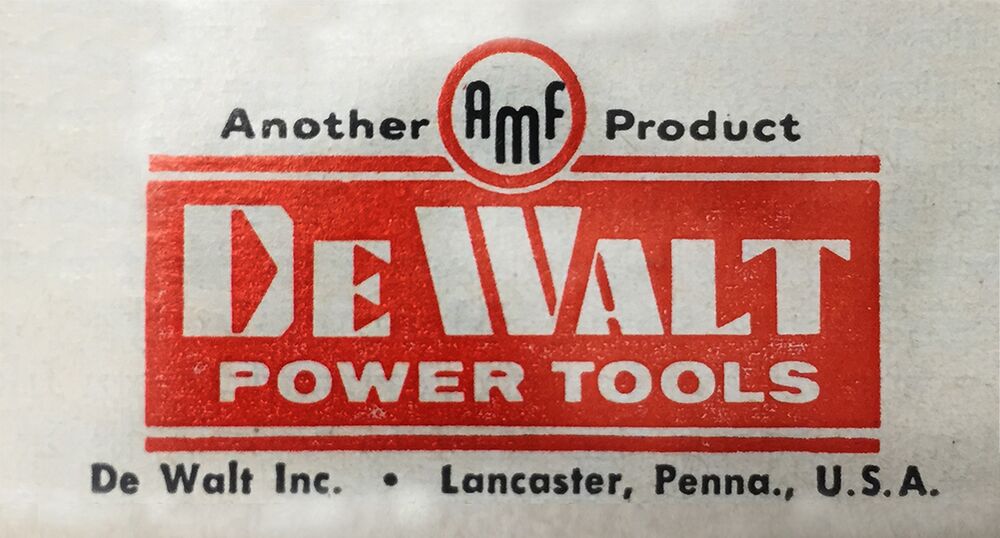 DeWalt bought by American Machine & Foundry (AMF) 1949.